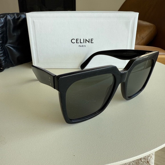Celine Oversized Square Frame Acetate Sunglasses - Picture 3 of 12